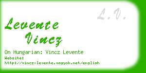 levente vincz business card